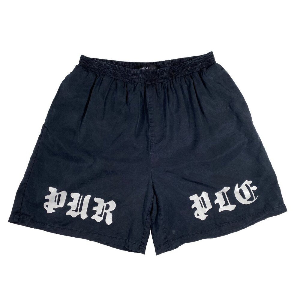 PURPLE BRAND P537 100% Lyocell Pull On Sweatshorts Black men's size M